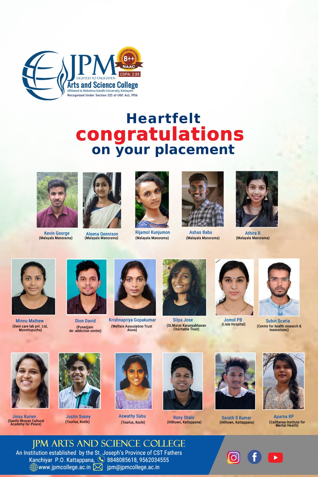 Congratulations dear students